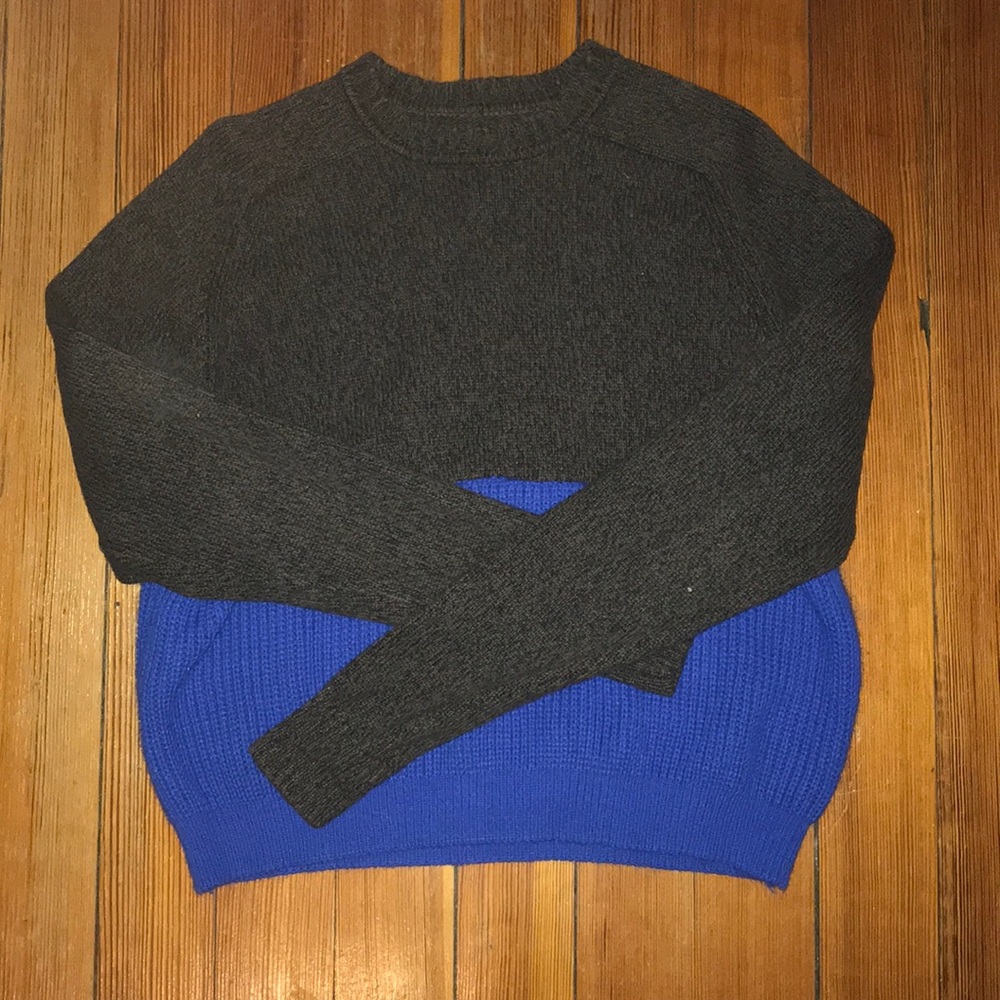 Trendy Split-Knit Pullover Sweater